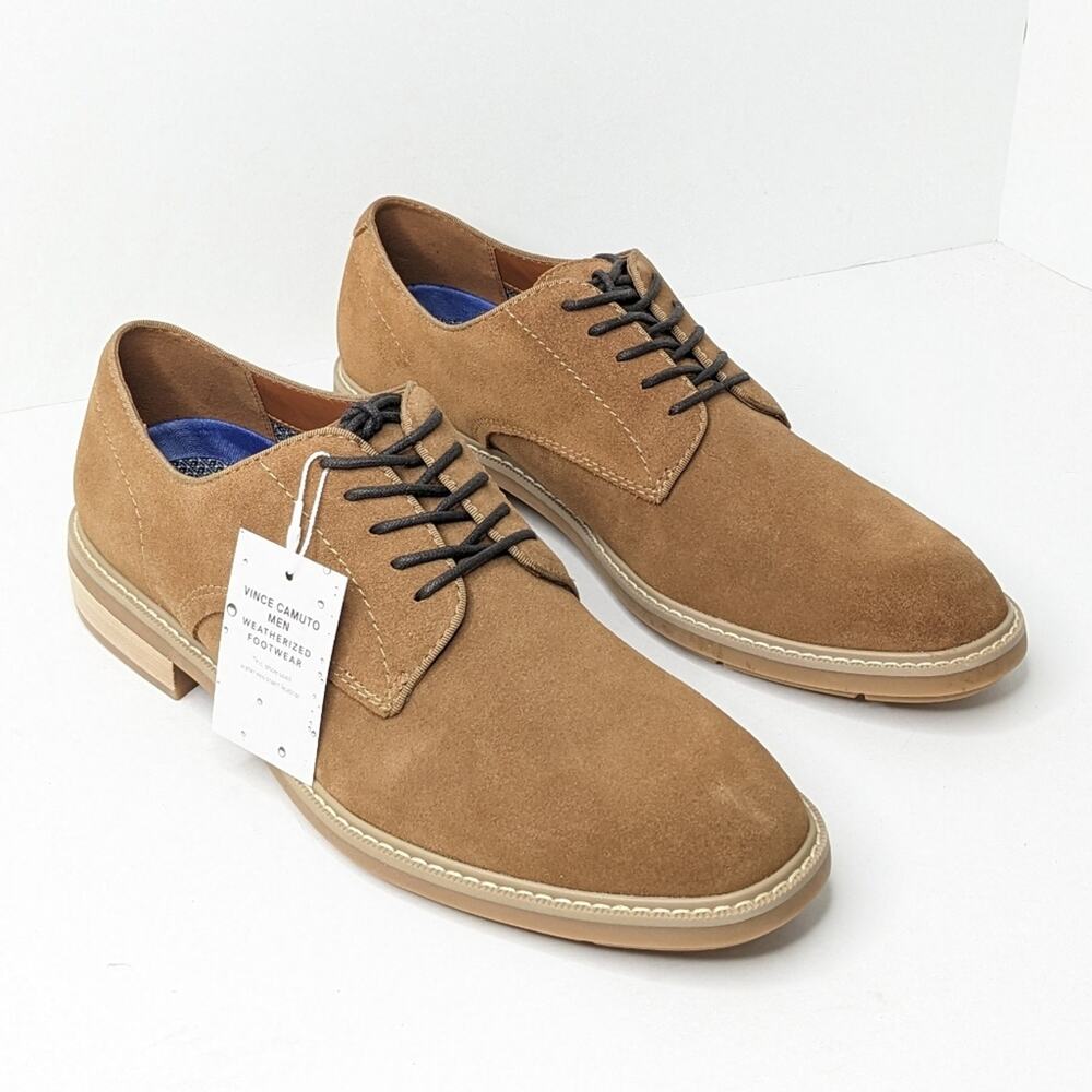 Vince Camuto Ferdie Derby Dress Shoes, Doe Suede, Men's 9.5 M
